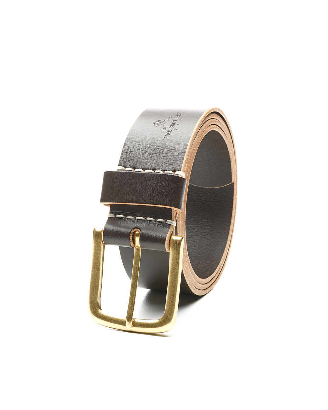 1963 Utility Belt Black – Classic Leather Belt with Brass Buckle - S